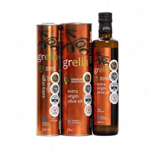 „Grelia 0.2“ ypač tyras alyvuogių aliejus 500 ml butelyje ir 250 ml bei 1 l skardinėse.