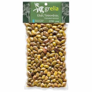 „Grelia Tsounati žaliosios alyvuogės vakuuminėje pakuotėje, 220 g